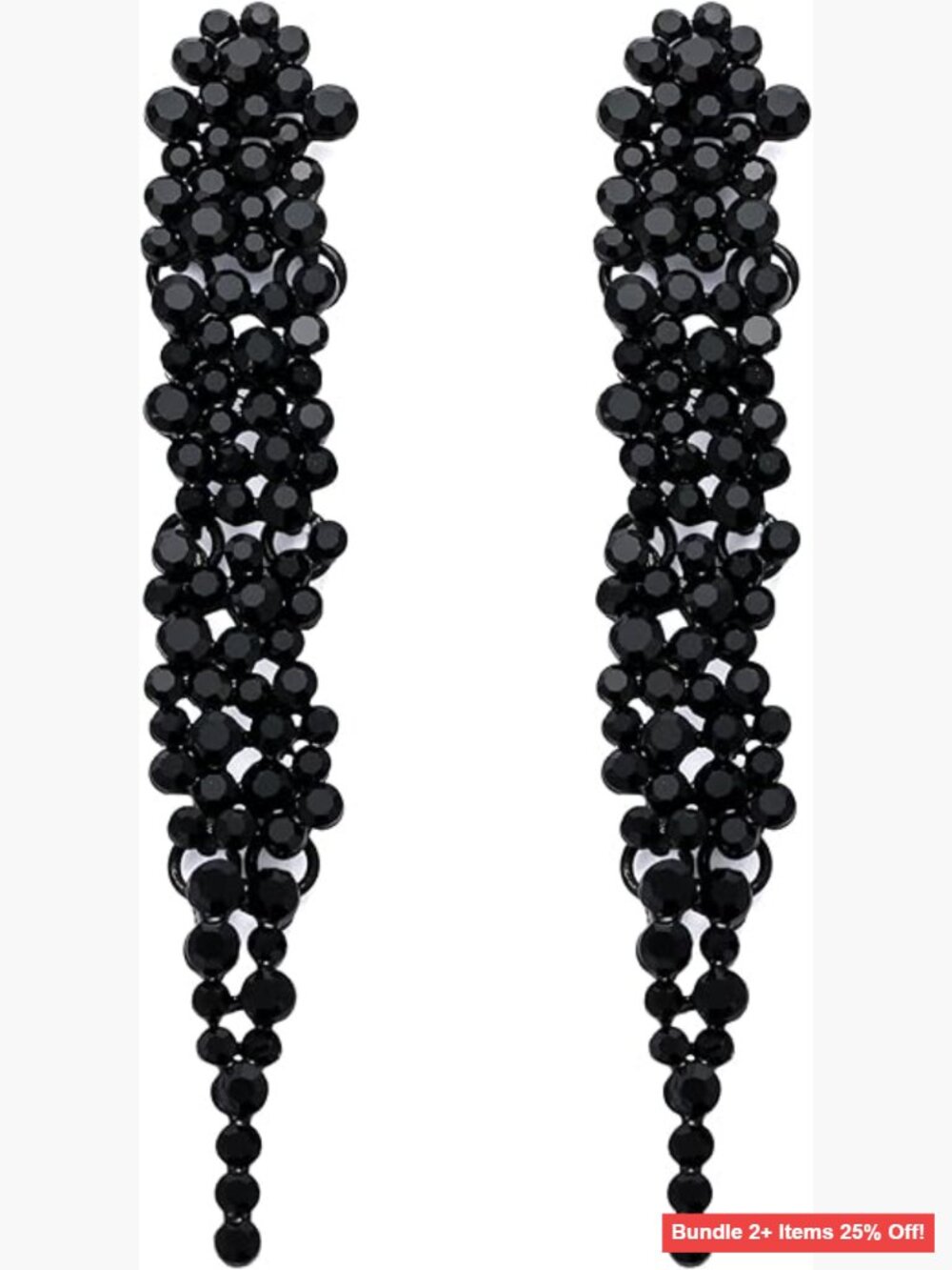 Rhinestone Crystal Art Deco Chandelier Dangle Earrings for Wedding Prom